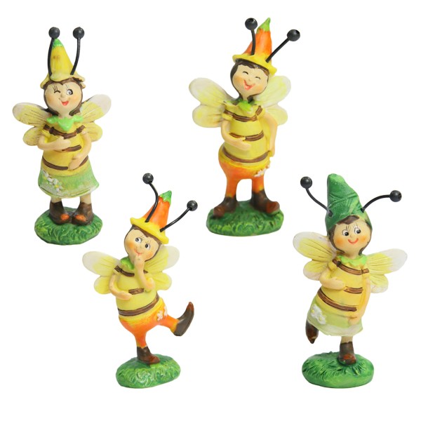 Deko-Bienen-Figuren, 7 cm, 4er Set