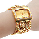 Personalized Fashionable Women's Watch Bracelet Gold Diamond Case Alloy Band
