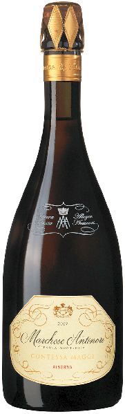 Montensia. Marchese Antinori Contessa Maggi Riserva Franciacorta DOCG Jg. 2007 Cuvee aus 75 Proz. Chardonnay, 25 Proz. Pinot Noir