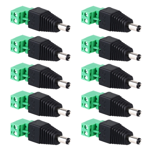 DC Male to AV Screw Terminal Block Connector 10pcs kit for Power Adapter/CCTV
