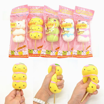 Cute Cartoon Animals Mochi Ball Stick Squishy Toys