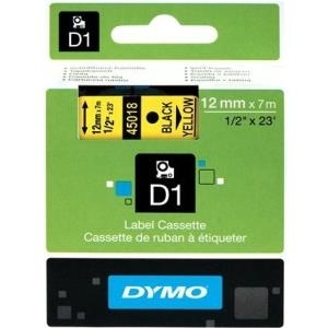 Dymo D1 - Selbstklebend - Schwarz auf Gelb - Rolle (1,2 cm x 7 m) 1 Rolle(n) Etikettenband - für LabelMANAGER 160, 210D, 210D Kit, 210D Kit Case, 280, 360D, 420P, 420P Kit, 500TS, PnP (S0720580)