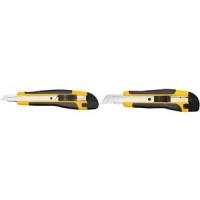 WEDO Allround-Cutter, Klinge: 18 mm, schwarz-gelb gummierte Griffzone, Abbrechhilfe, ABS-Kunststoffgehäuse (78 618)