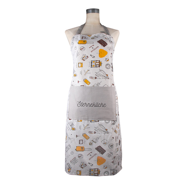 ka010 plain apron with front pocket apront breathable, printed, lovely, anti oil, linen, apron, kitchen, housekeeping, housework
