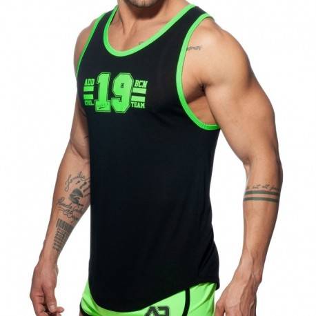 Addicted Neon 19 Tank Top - Black - Neon Green XXL