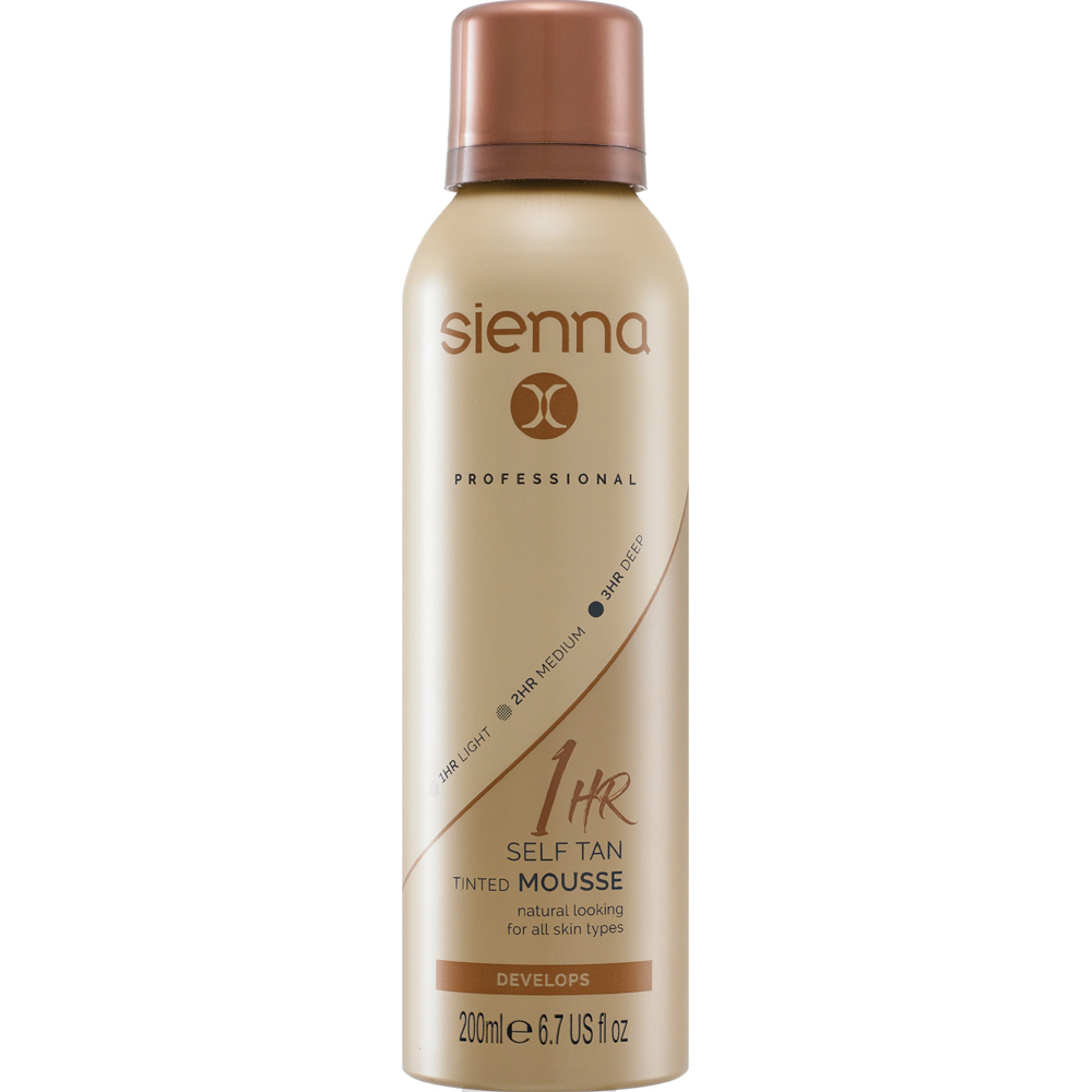 sienna x 1 hour self tan tinted mousse 200ml
