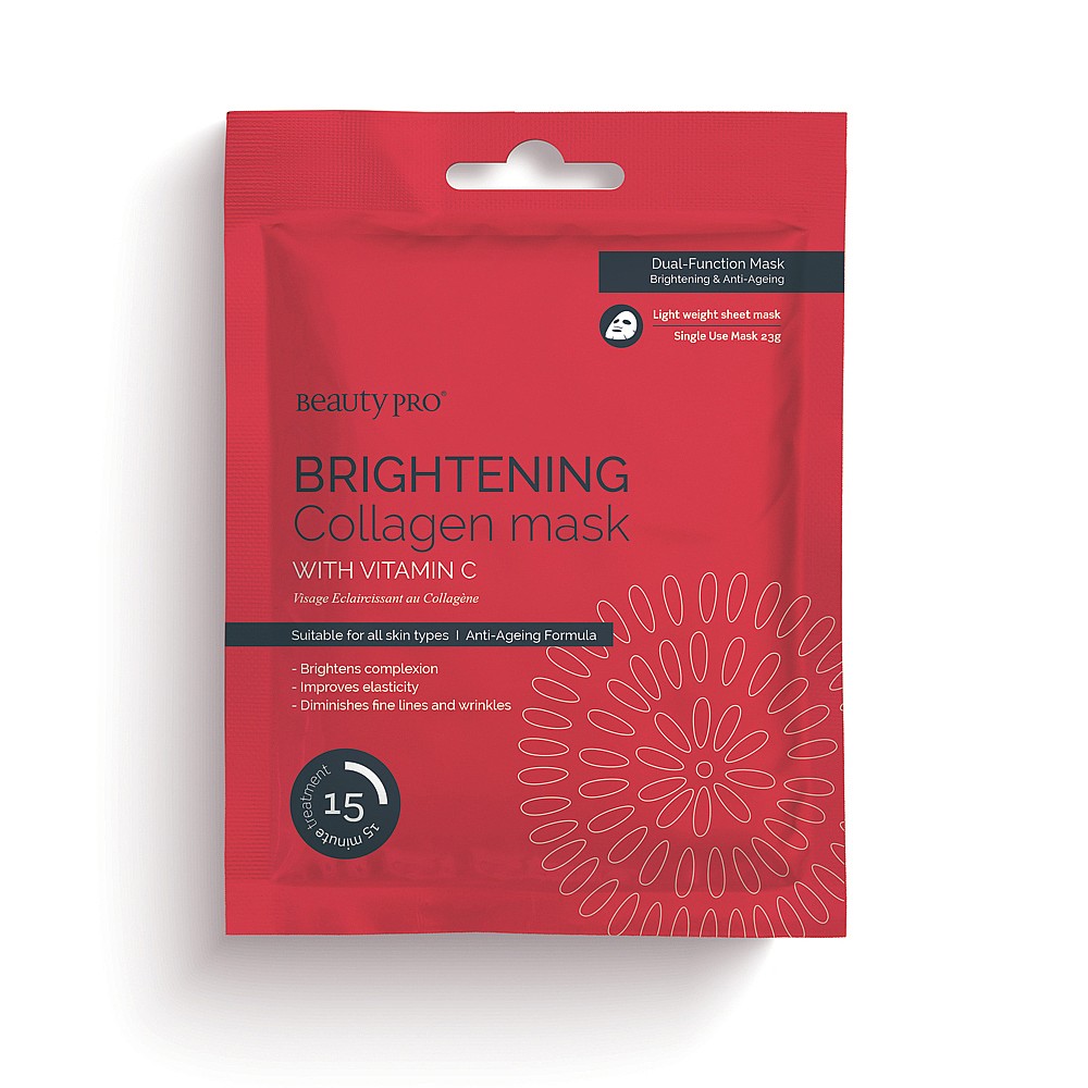 beauty pro brightening collagen mask with vitamin c