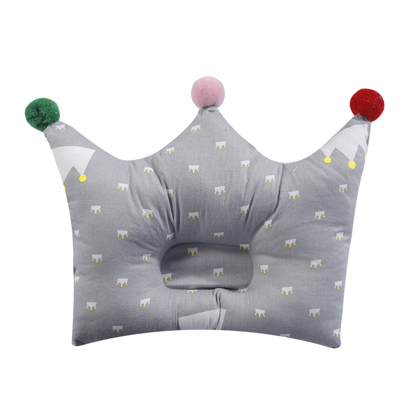 Newborn Breathable Crown Print Organic Cotton Crown Pillow