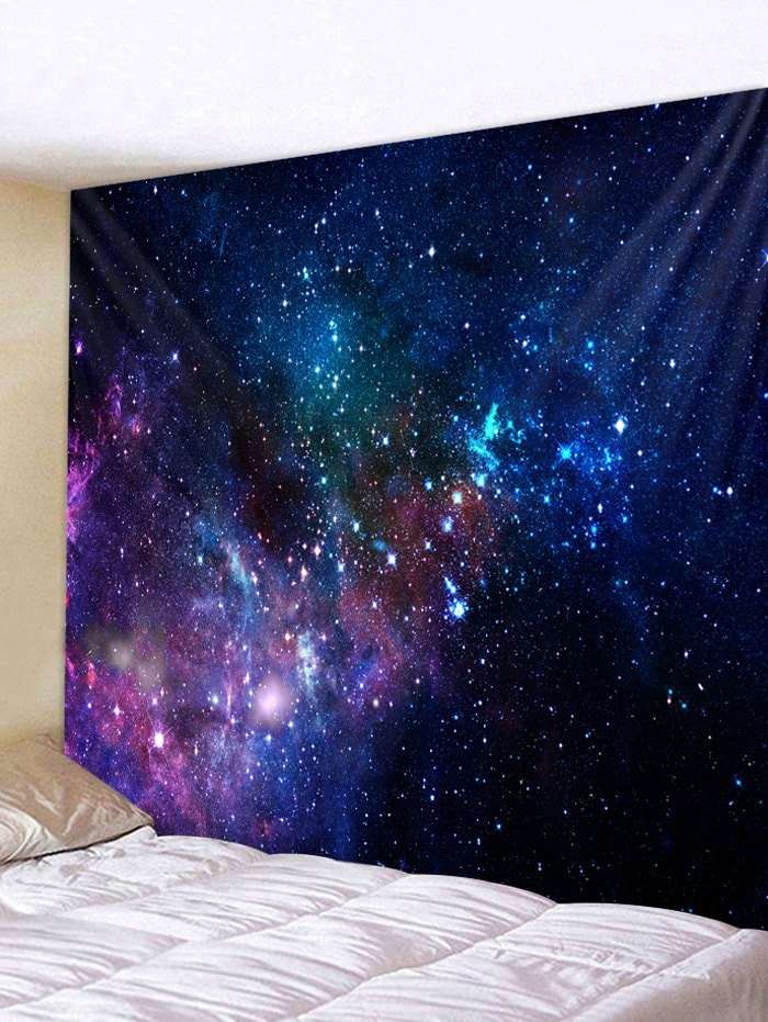 Colorful Galaxy Print Tapestry Wall Art