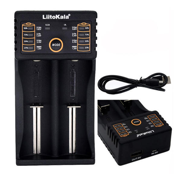 liitokala lii-202 5V 2A 18650/26650/16340/14500 Micro USB Batterie Ladegerät