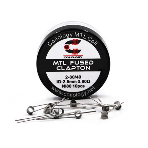 10 x Authentic Coilology Mouth-To-Lung Fused Clapton Nichrome80 Pre-built Coil Wire 10pcs/pack