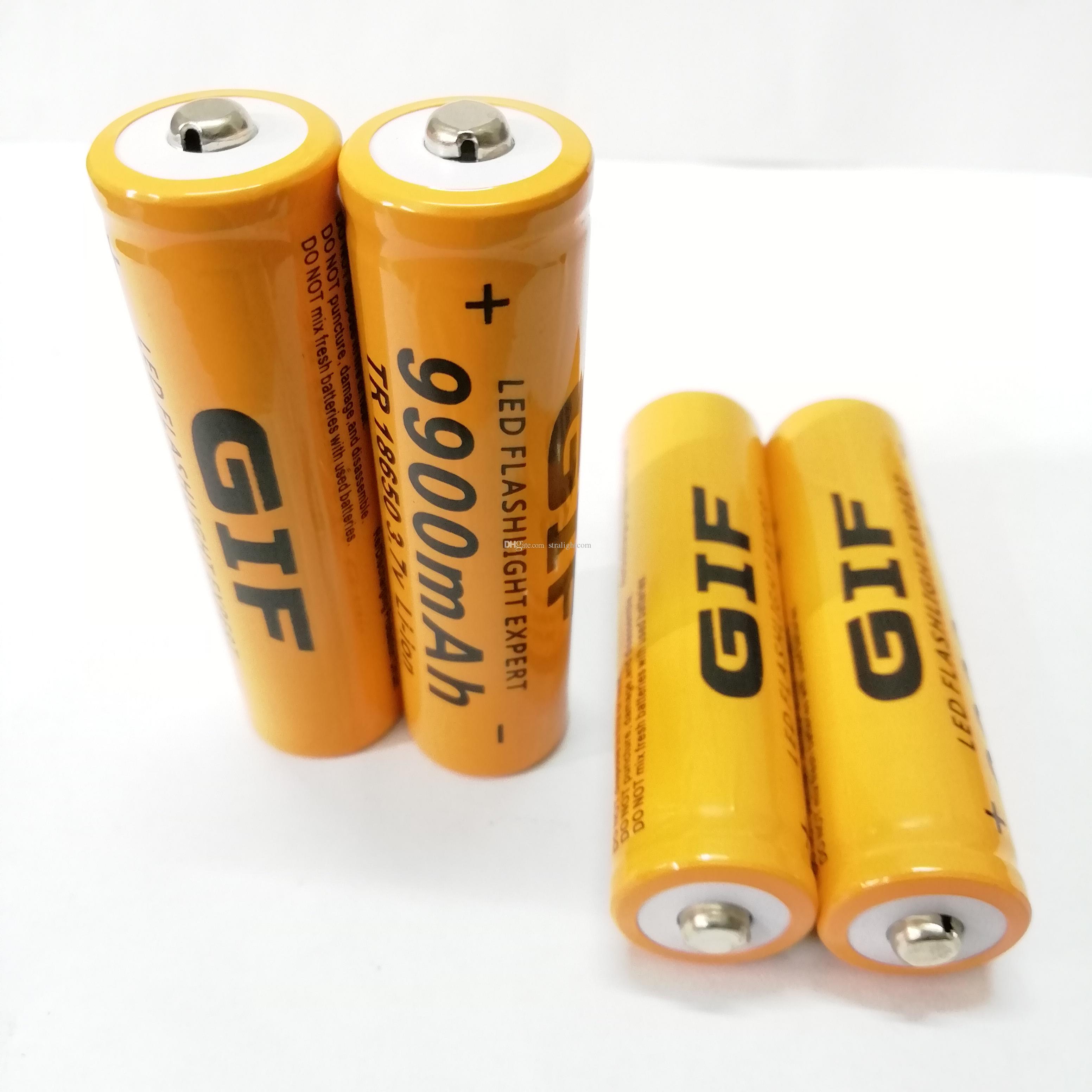 18650 GIF 9900mAh 3.7v pointed lithium battery can be used for electronic products such as bright flashlight. F