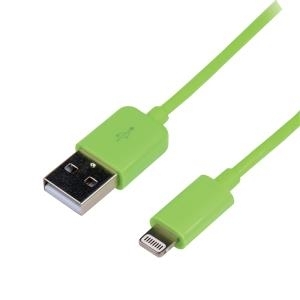 LogiLink - Lightning-Kabel - Lightning (M) bis USB (M) - 1,0m - grün - für Apple iPad/iPhone/iPod (Lightning) (UA0203)