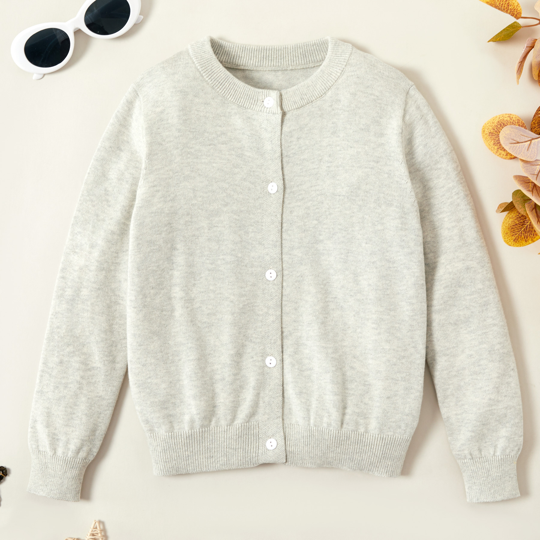 Fashionable Solid Button Sweaters Cardigans