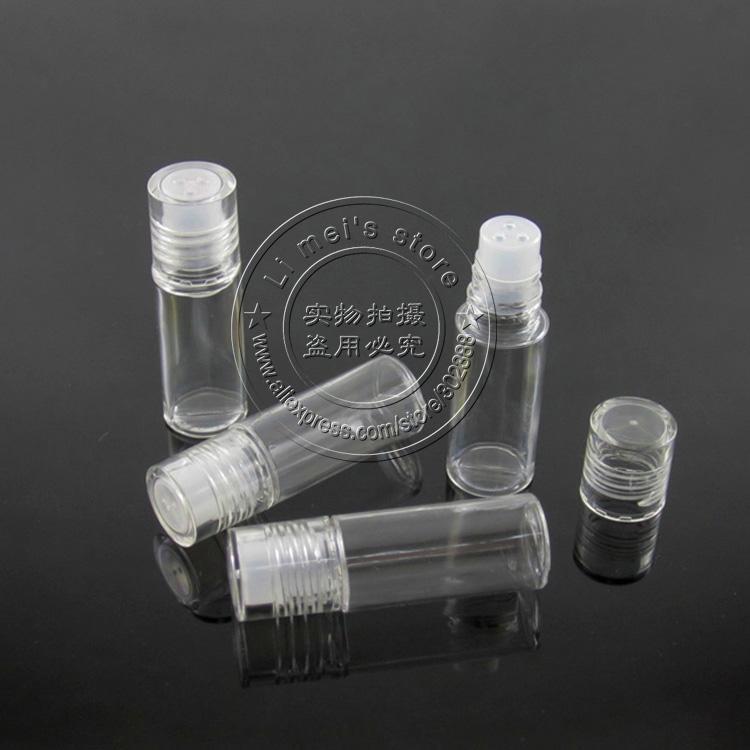TM-ES6153 Mini plastic bottle 3ml round bottle with sieve designed for loose powder shimmer powder nail glitter powder