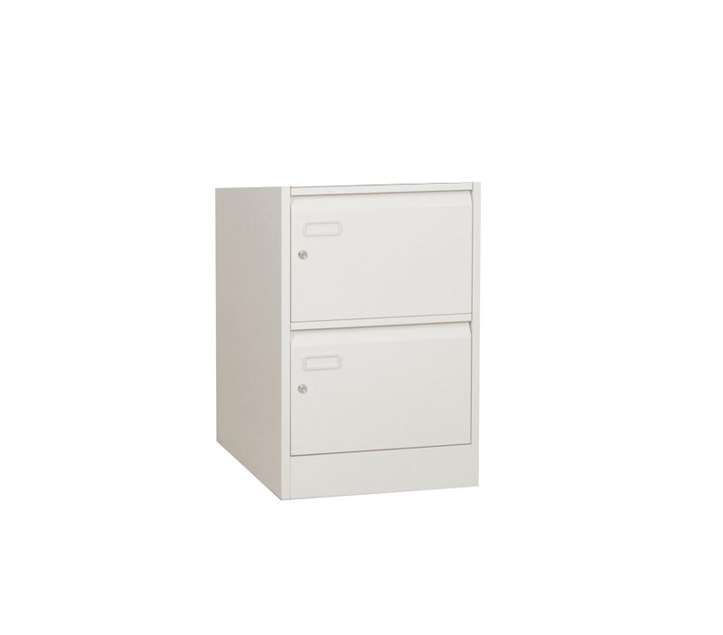 Signal White Security Filing Cabinet with 2 Individual Locking Drawers