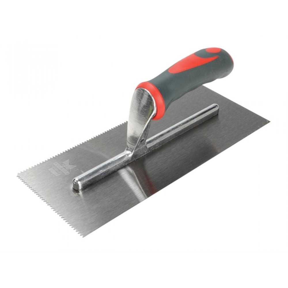 Faithfull V Notched Trowel 11 x 4.12in Soft Grip Handle
