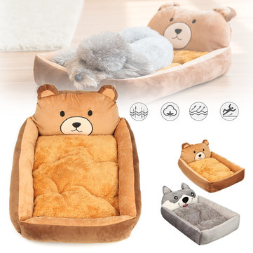 S/M Pet Dog Cat Bed Soft Husky Bear Cotton Cushion Mat