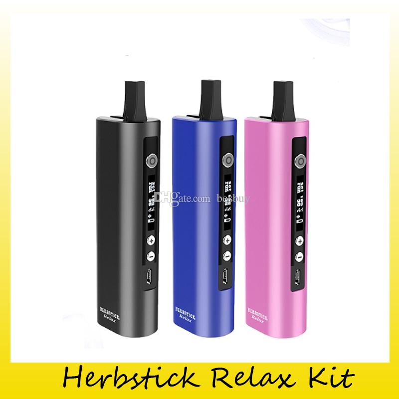 Authentic Herbstick Relax Kit Smart Vaporizer E Cigarette Kit With 2200mAh Battery Capacity TC Mod 100% Genuine 2248001