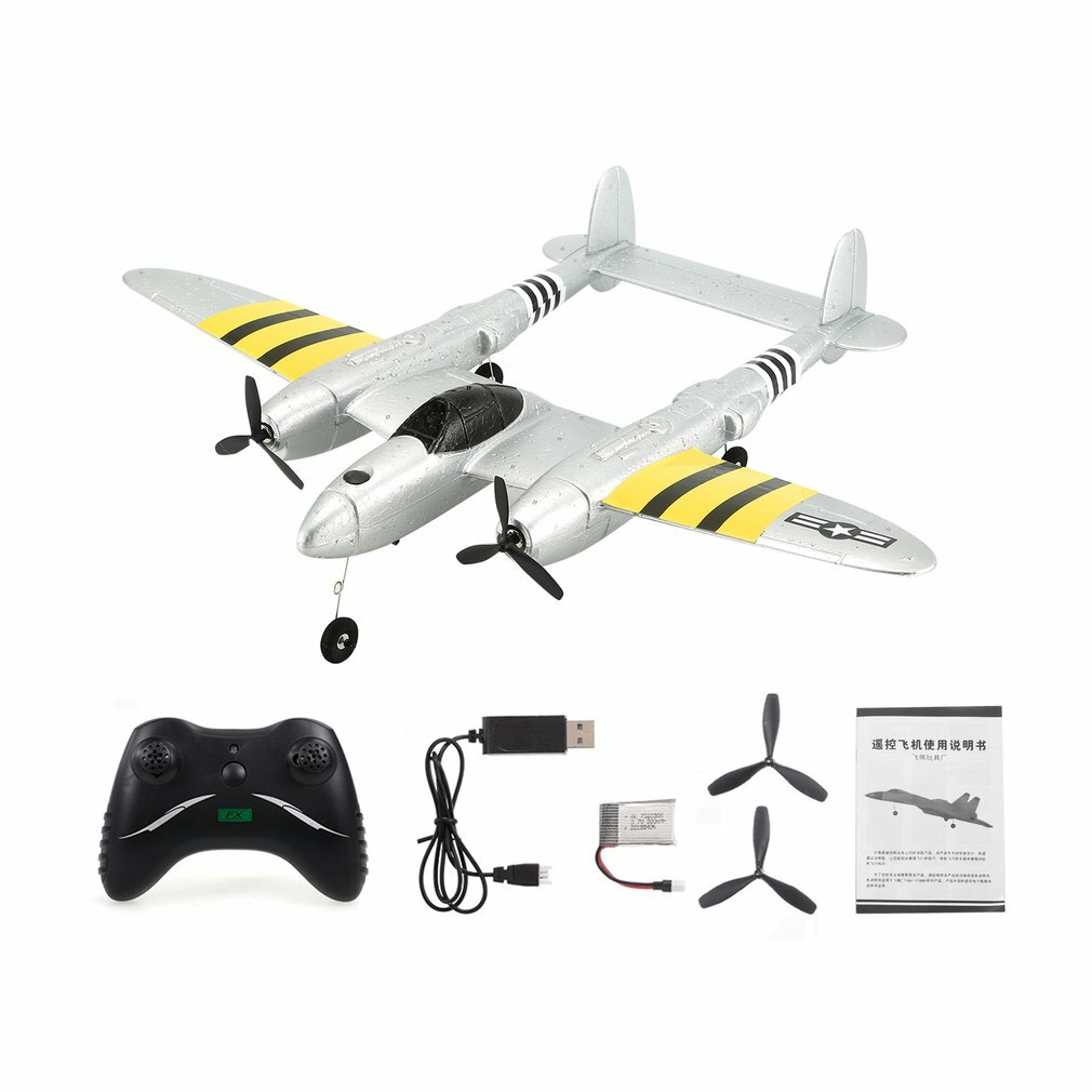Flybear FX-816 P38 RC Airplane 430mm Wingspan 2.4GHz 2CH EPP Aircraft Scaled Zoom Fixed Wing Outdoor Garden Flying Plane