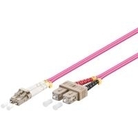 Goobay LWL Kabel, Multimode (OM4) Violett, 5 m - LC-Stecker (UPC) / SC-Stecker (UPC) (95946)