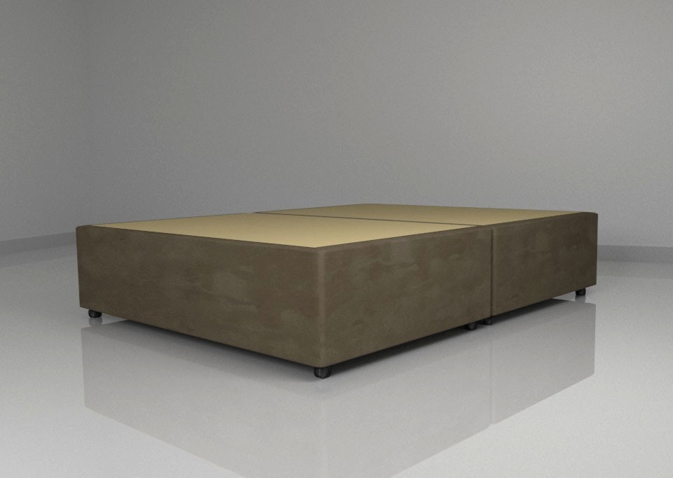 Suede Fabric Universal Divan Base -Super King Size-End Opening Ottoman
