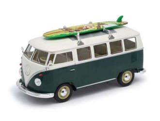 VW T1 Bus with Surf Board (1962) Diecast Model Car