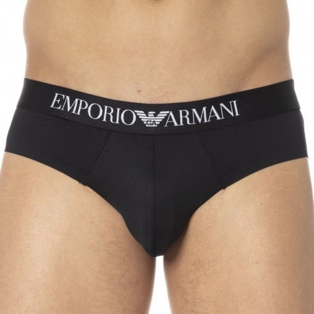 Emporio Armani Bonding Microfiber Brief - Black XL