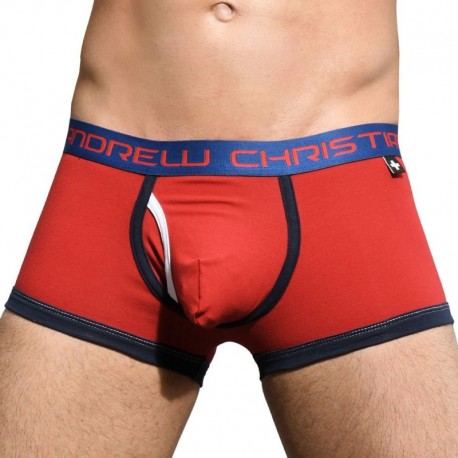 Andrew Christian Almost Naked Fly Tagless Boxer - Red S