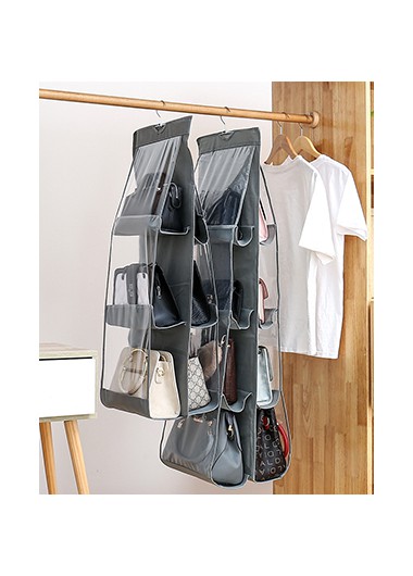 Grey Three Layer Hanging Storage Bag