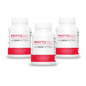 Skinception Phyto350 - Formule Avancee Phytoceramides - Avec Vitamine C - Soin Anti-Age - 90 gelules