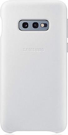 Samsung Leather Cover EF-VG970 - Hintere Abdeckung für Mobiltelefon - Leder - weiß - für Galaxy S10e, S10e (Unlocked), S10e Enterprise Edition (EF-VG970LWEGWW)