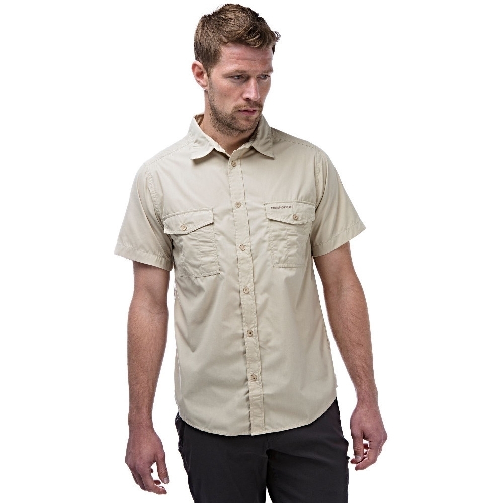 Craghoppers Mens Kiwi Quick Drying Short Sleeve Travel Shirt L - Chest 42' (107cm)