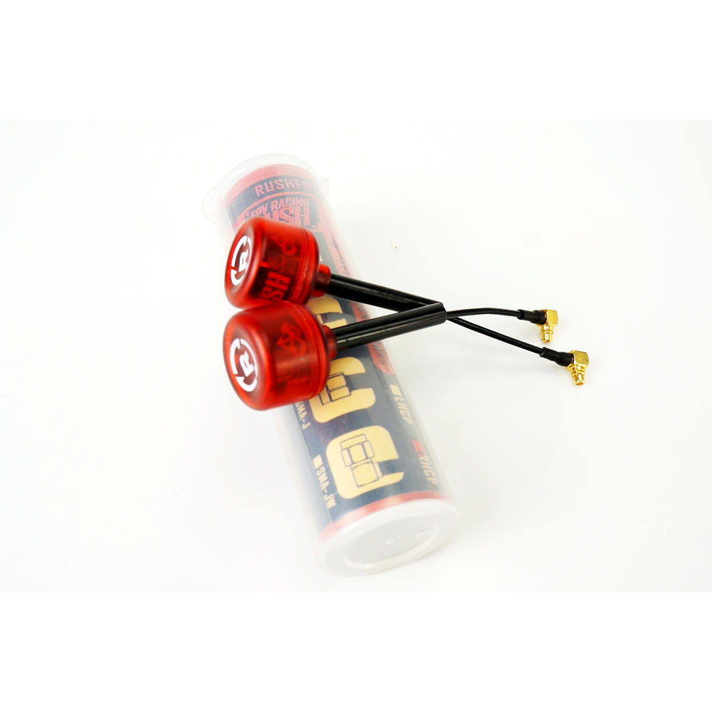 A Pair Rush Cherry LHCP MMCX Right Angle 1.2dBi 5.8Ghz FPV Racing Antenna for RC Drone