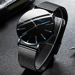 Geneva Quartz Watch for Men Minimalist Ultra Thin Stainless Steel Watch Stylish Men's Watch Business Casual Quartz Watch Lightinthebox