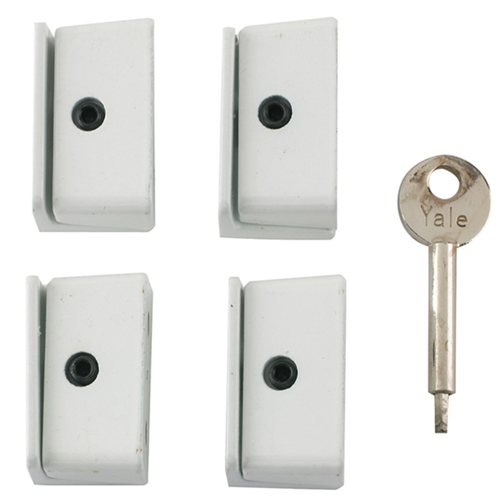 Yale 8K109 Window Stop White Pack of 4 Visi Pack