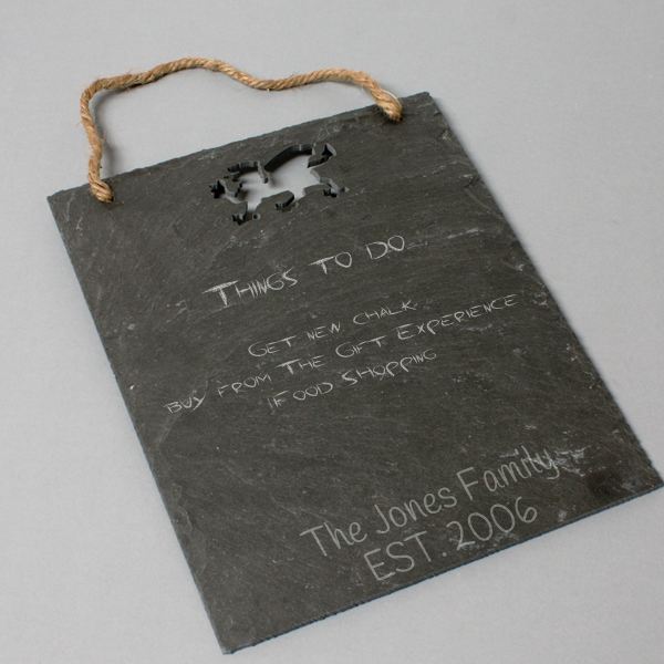 Personalised Slate Memo Board With Dragon Relief