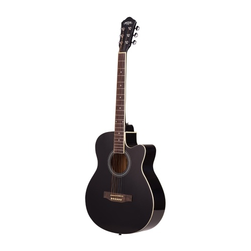 Guitare Folk Acoustique Pan coupé de 40 pouces avec 6 cordes Basswood avec Strap Gig Bag Capo Picks