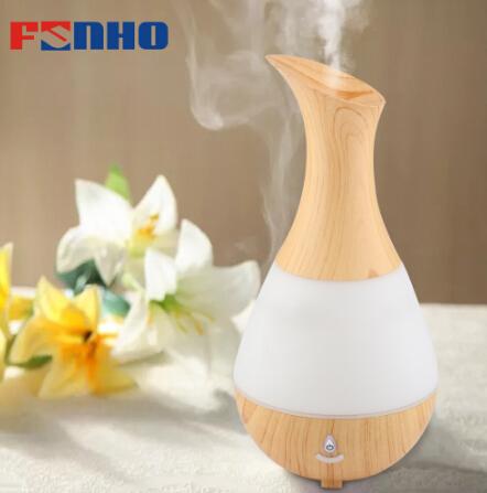 wood grain aroma diffuser ultrasonic air humidifier mist maker electric led lights aroma diffuser for home