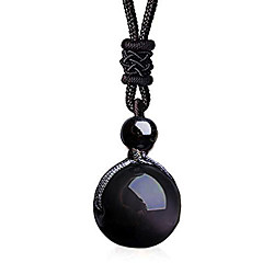 20mm obsidian beads necklace rainbow eyes obsidian pendant lucky blessing beads amulet Lightinthebox