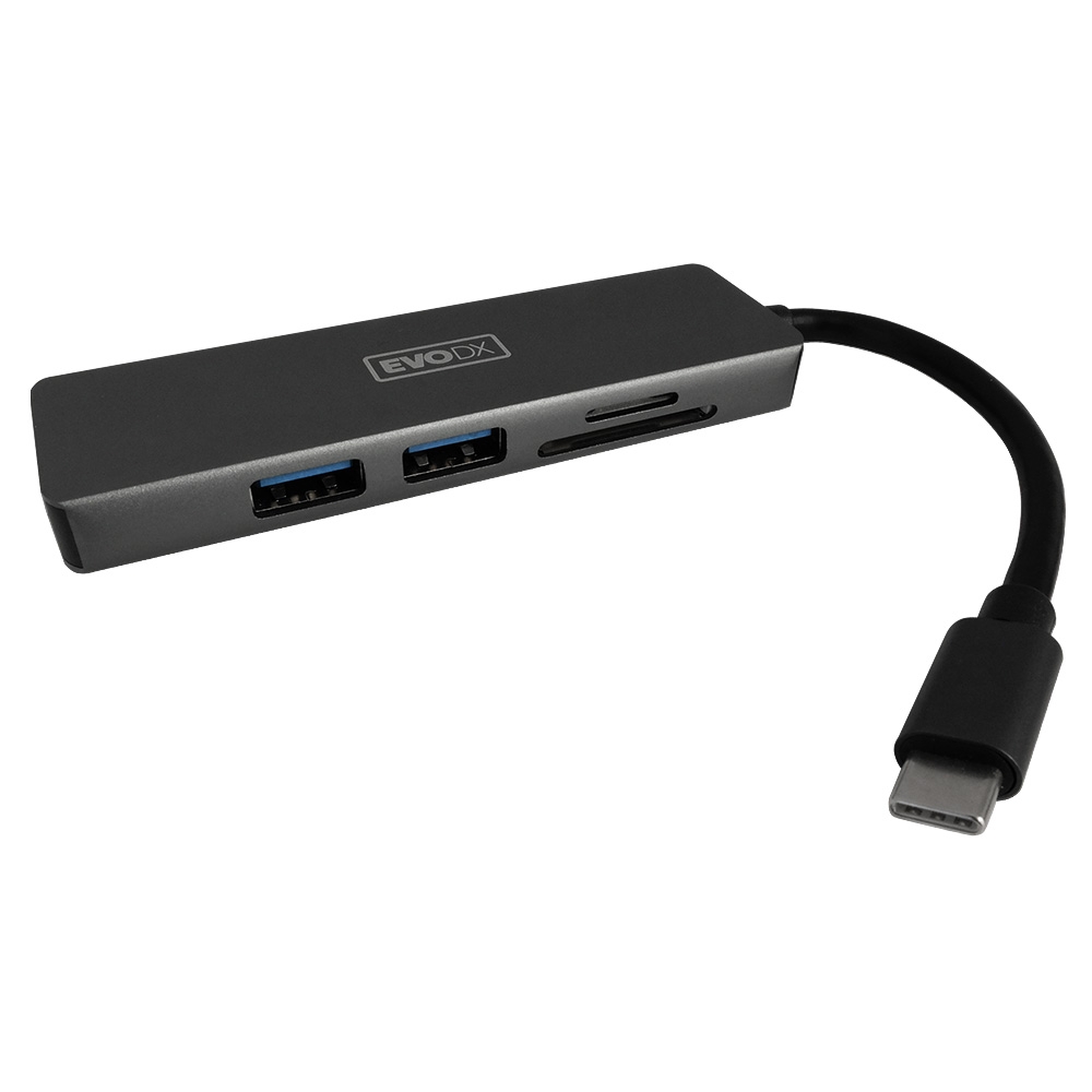 EvoDX USB 3.0 Type-C 5 in 1 Hub with HDMI, Twin Ports with SD/Micro Card Reader