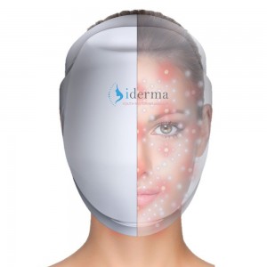 iDerma - LED Low Level Lichttherapie Gesichtsmaske fur gepflegte Haut - Revolutionare Gesichtsmaske