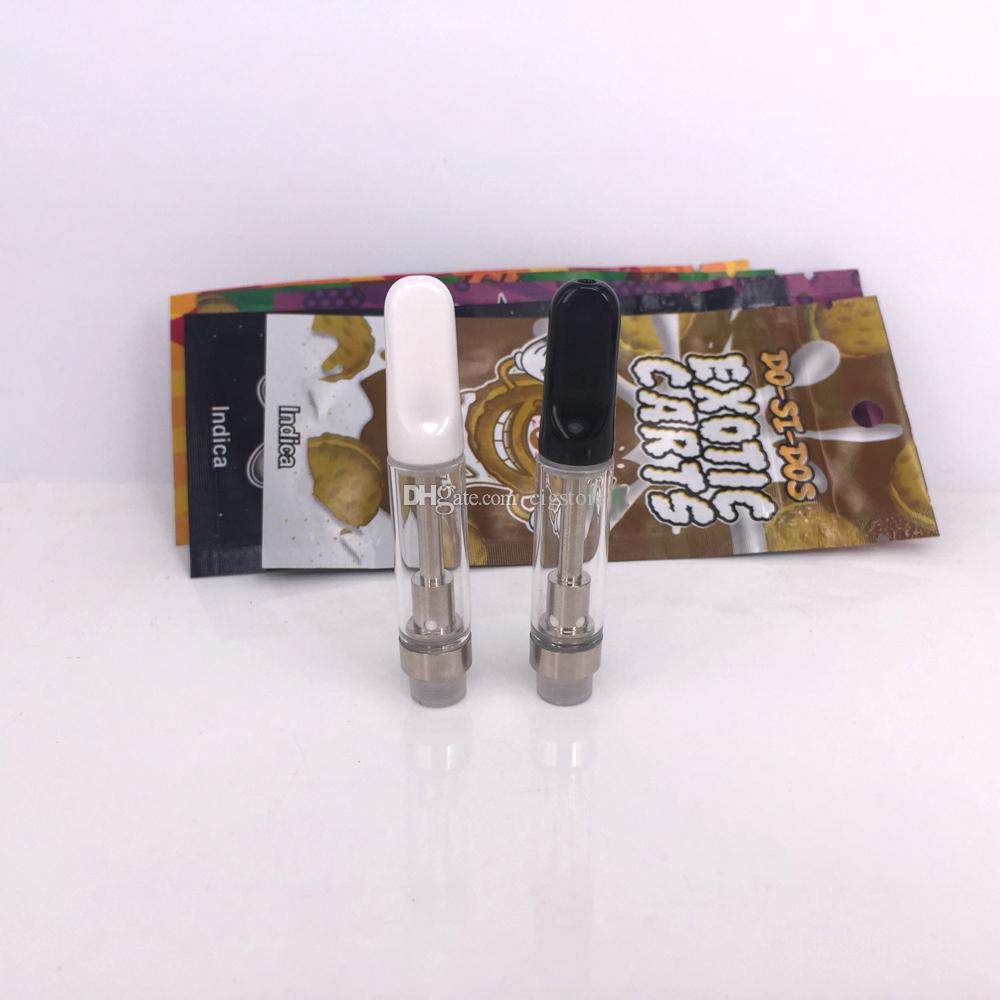 Ceramic Mouthpiece th210 th205 Co2 Oil Atomizer Pyrex Glass Tank .5ml 1ml Ceramic Vaporizer Pen Cartridge pack by exotic carts flavors bags