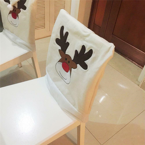 1pc new christmas mrs mr santa hat dining dinner table party chair back covers party xmas table home house christmas decoration