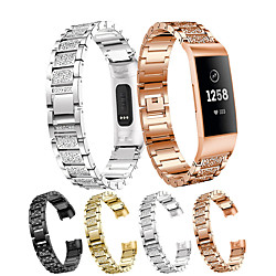 1 Pcs Watch Band For Fitbit Charge 4 wristBand Stainless Steel Strap For Fitbit Charge3 Fitness Bracelet Luxury Slingshot Buckle Solid Metal Belt Lightinthebox