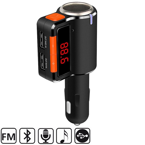 BC09 5V / 3,1A Dual USB Port Bluetooth Auto-Ladeger?t FM Transmitter Auto MP3-Player mit Zigarettenanz¨¹nder-Schnittstelle