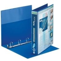 LEITZ Präsentatons-Ringbuch SoftClick, A4 Überbreite, blau 4 D-Ring SoftClick-Mechanik, Rückenbreite: 51 mm, Ring- (4202-00-35)