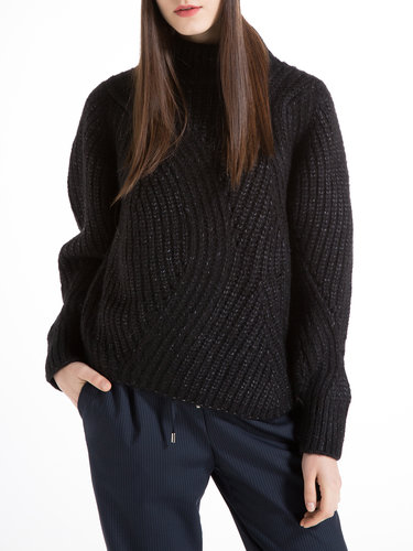 Casual Wool Blend Plain Knitted Long Sleeve Sweater