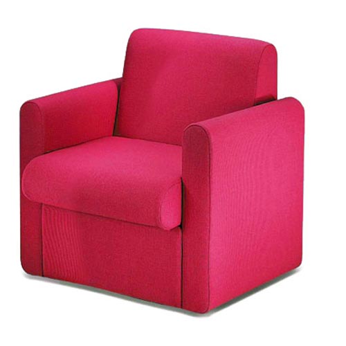 Ravel Right Arm Reception Chair Red