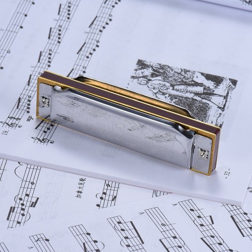 Suzuki 1072-E Folkmaster Standard 10 trous Diatonic Harmonica Key of E 20 Tone pour débutant